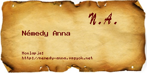 Némedy Anna névjegykártya
